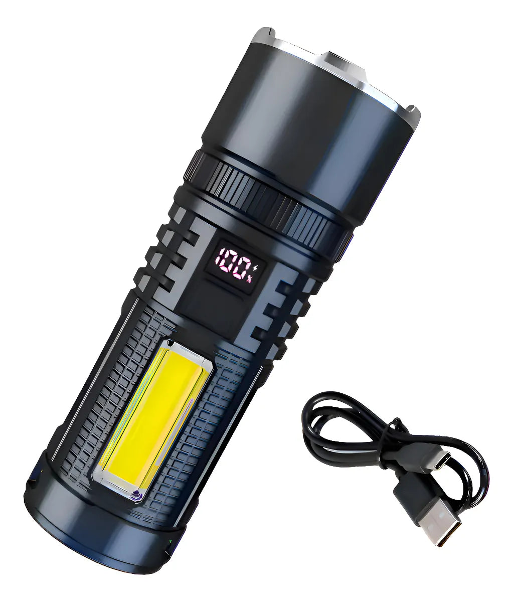 Linterna táctica LED Potente con Zoom - 900M ALCANCE